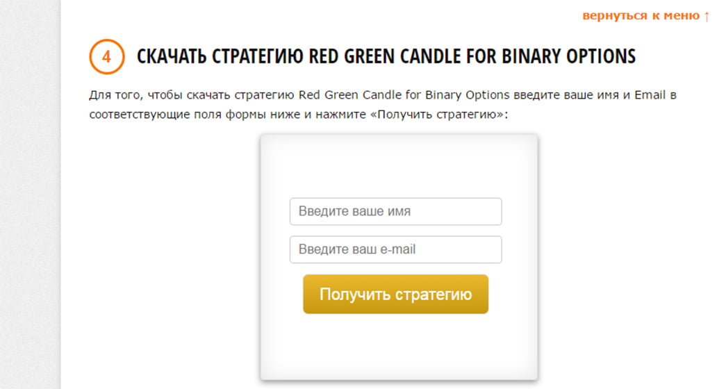 стратегия «Red Green Candle»