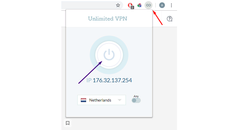 Регистрация с помощью VPN